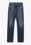 Prada Womens Blue Slim-fit Selvedge-denim Jeans In Blue