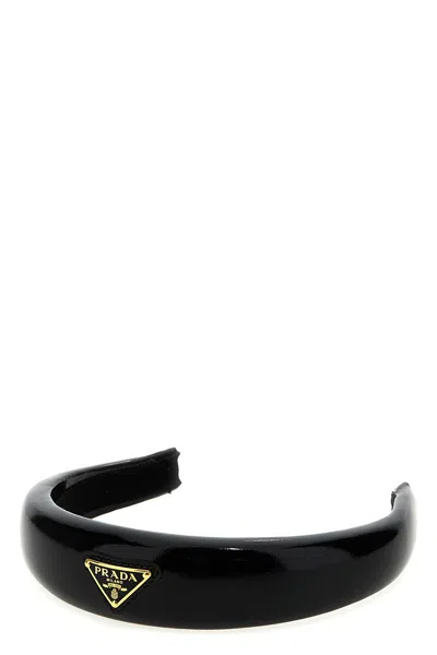 Prada Logo Patent Headband