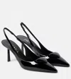 Prada Women Brushed Leather Slingback Pumps In Black