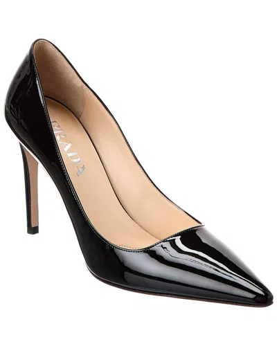 Prada Pointed Black Patent Leather Pumps