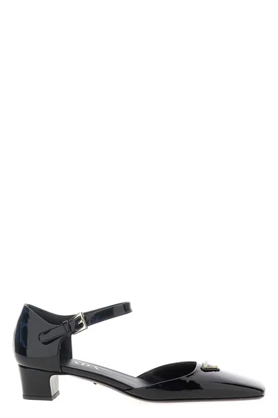 Prada Logo Patent Pumps