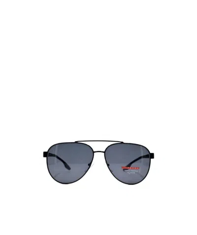 Prada Logo Pilot Sunglasses In Gray