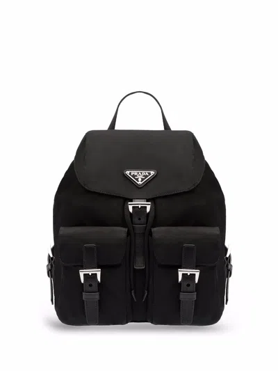 PRADA LOGO-PLAQUE BACKPACK