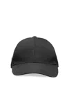 Prada Logo Plaque Baseball Cap In Black