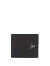 Prada Logo-plaque Bi-fold Wallet In Black