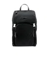 Prada Men's Re-nylon Backpack With Snap Fastener In Black