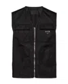 Prada Mens Black Re-nylon Brand-plaque Nylon Vest In Black