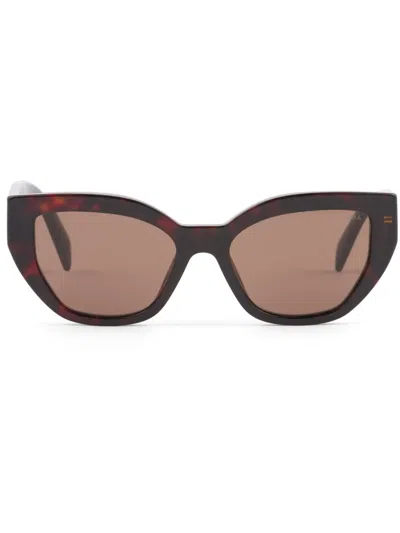 Prada Pr A09s Acetate Cate Eye Sunglasses In Black