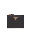 Prada Saffiano Leather Bi-fold Wallet In Black