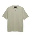 Prada Logo-plaque Cotton T-shirt In Green