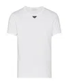 Prada Oversized White Cotton Logo T-shirt In White