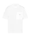 Prada Re-nylon And Jersey T-shirt In White