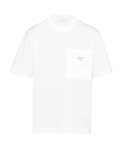 PRADA PRADA LOGO PATCH POCKET T-SHIRT