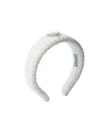 Prada Logo-plaque Crochet Headband In White
