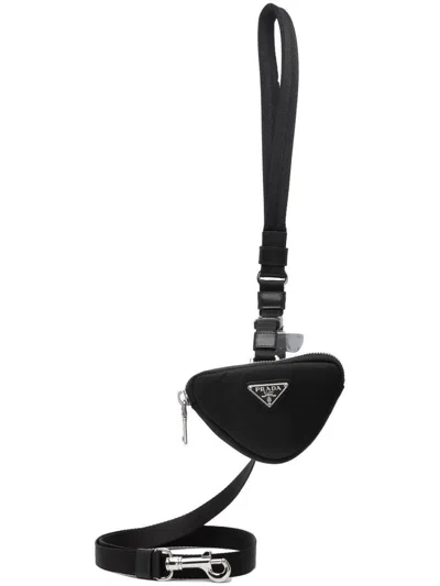 PRADA PRADA LOGO-PLAQUE DOG LEAD