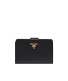 Prada Saffiano Leather Bi-fold Wallet In Black