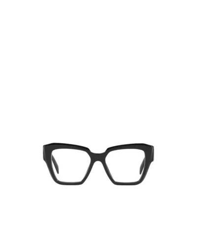 Prada Logo-plaque Glasses In Black