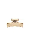 Prada Triangular Claw Clip Hair Accessory In Yellow