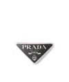 Prada Triangle Logo Hairclip In Black