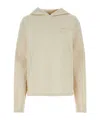 Prada Women's Sand Stretch Cotton Oversize Sweatshirt In Nude