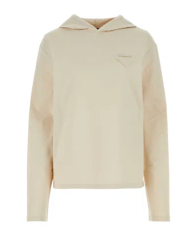 PRADA PRADA LOGO TRIANGLE HOODIE