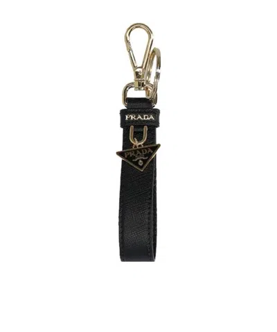 PRADA SAFFIANO LEATHER KEYCHAIN