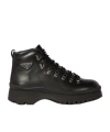 Prada Logo Leather Ankle Boots Boots And Ankle Boots Black In Black