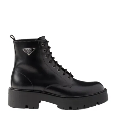 PRADA PRADA LACE-UP PLATFORM BOOTS