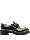 Prada Logo-plaque Leather Loafers In Black