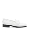 Prada Mocassini In Pelle Bianca  Donna In White