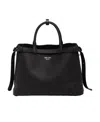 Prada Medium Leather Top Handle Bag In Black