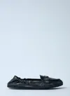 Prada Vintage-effect Nappa Leather Loafers In Black