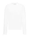 Prada Logo Plaque Long-sleeved T-shirt In White