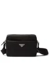 Prada Men's Re-nylon Messenger Bag In Black