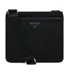 Prada Re-nylon And Saffiano Shoulder Bag In Black