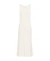 Prada Sleeveless Sable Midi Dress In Ivory