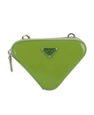 Prada Logo-plaque Mini Bag In Green
