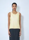 Prada Round Neck Sleeveless Vest In Yellow