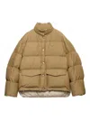 Prada Medium-weight Technical Fabric Down Jacket In Brown