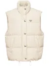 Prada Triangle Logo Padded Vest In White
