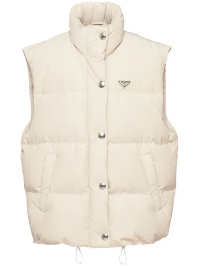 PRADA LOGO-PLAQUE PADDED VEST