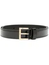 Prada Black Logo Plaque Belt In Black