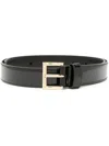 Prada Black Logo Plaque Belt In Nero