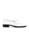 Prada Mocassini In Pelle Bianca  Donna In White