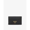 Prada Small Wallet In Saffiano In Black