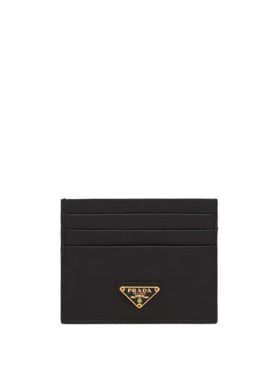 PRADA PRADA LOGO-PLAQUE SAFFIANO LEATHER CARDHOLDER