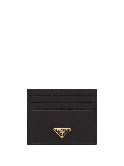 PRADA PRADA LOGO-PLAQUE SAFFIANO LEATHER CARDHOLDER