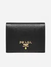 Prada Small Saffiano Leather Bifold Wallet In Black