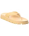 Prada Women's Rubber Thong Sandals In Yellow