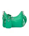 Prada Padded Nappa-leather Re-edition Shoulder Bag In Mint Green